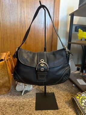 Coach Vintage Black Soho Leather Medium Shoulder Bag